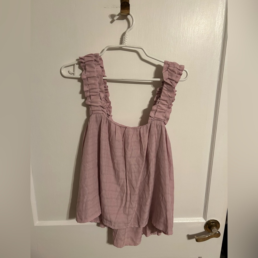Pink Lily high low sleeveless shirt size S